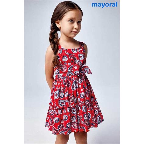 Mayoral Verano Vestido Ni A Rojo Cachemira