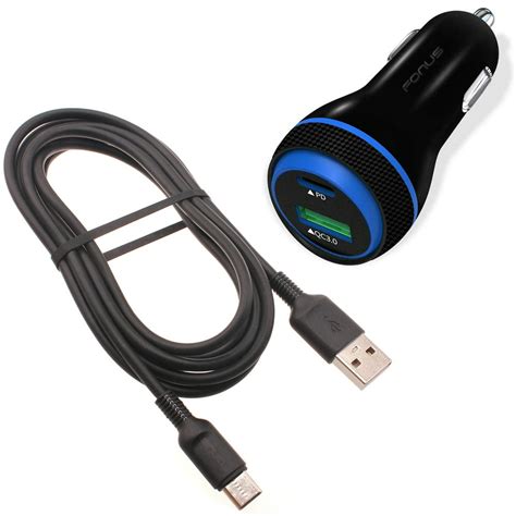 43w Quick Car Charger For Samsung Galaxy A12 A32 A42 A52 A72 5g Phones 2 Port Usb Cable Type C