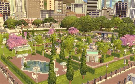 Downtown Park The Sims 4 Via Sims