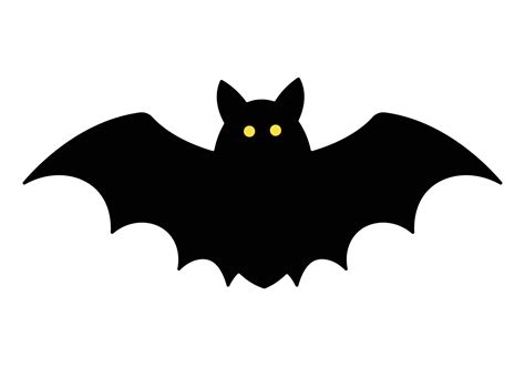 Cartoon Black Bat Icon Clipart On Flat Isolated White Background