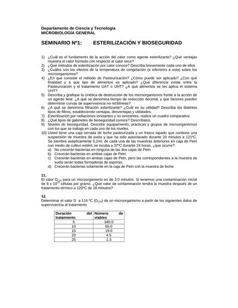 Pdf Esterilizaci N Y Bioseguridad Microbiolog A Aplicada Pdf