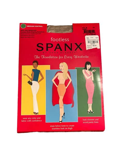 Spanx Footless Body Shaping Pantyhose Size B Nude Medium Control New