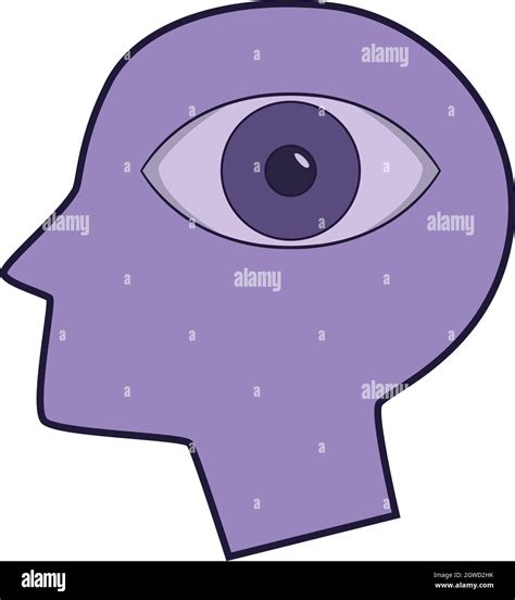 Eye Inside Human Head Icon Cartoon Style Stock Vector Image And Art Alamy