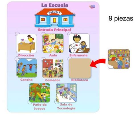 Partes De La Escuela Para Encajar Sys Didacticos