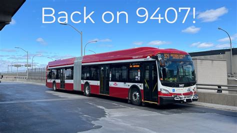 Toronto Ttc New Flyer Xde60 Bus Ride On Route 929 Duffrein Express 329