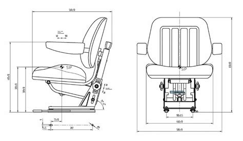 Massey Ferguson MF 300 Series Lowline Cab Tractor Seat 300 399 390