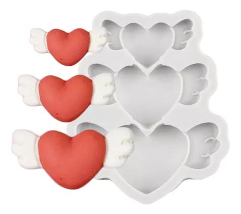 Moldes Para Fondant De Silicona Con Alas En Forma De Corazón Meses