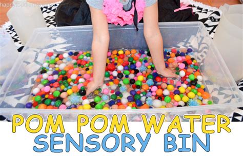 Pom Pom Water Sensory Bin Happy Toddler Playtime