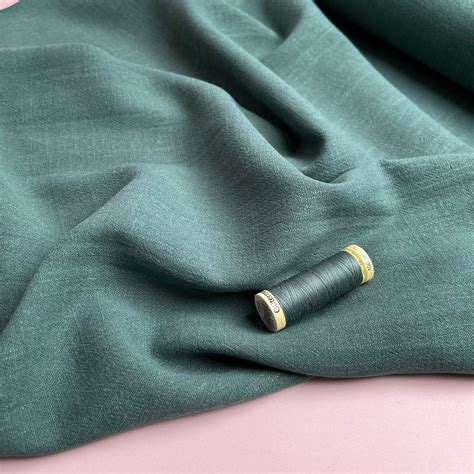 Flow Bottle Green Viscose Linen Blend Dress Fabric – Lamazi Fabrics