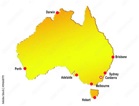 Australia Map With Major Cities - Luce Silvie