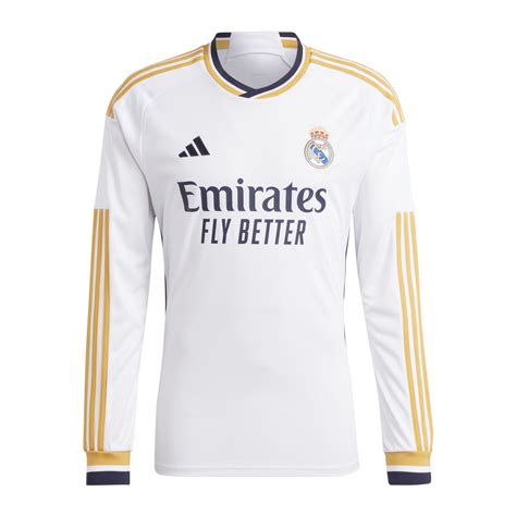 Adidas Real Madrid Langarm Trikot Home 2023 2024 Weiss Jersey Replica