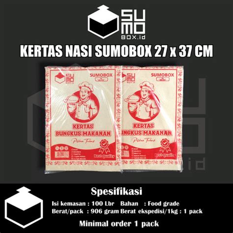 Jual Kertas Nasi Coklat 27x36 Isi 100lembar Bungkus Nasi Murah ROYAL