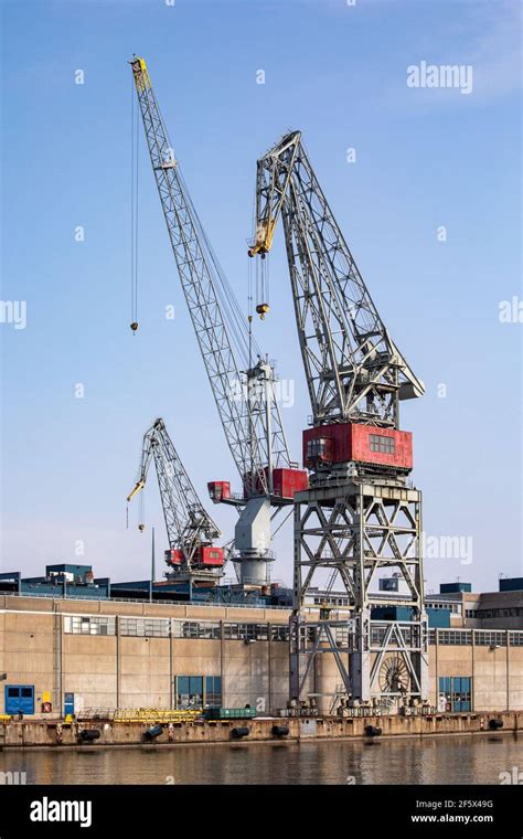 Hietalahti Shipyard Dock Cranes In Helsinki Finland Stock Photo Alamy