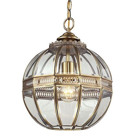 Thea 1 Light Globe Pendant Brass Glass Globe Pendant Light Elk Lighting Glass Globe Pendant