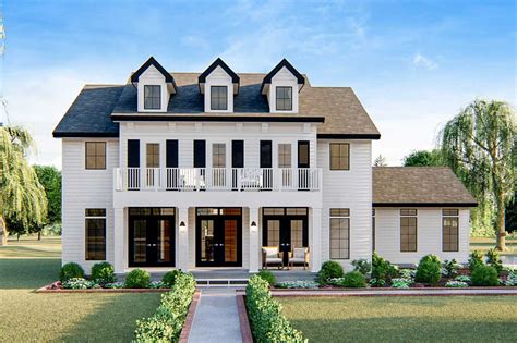 4-Bed Southern Colonial House Plan with 2-Car Side-Load Garage - 62807DJ | Architectural Designs ...