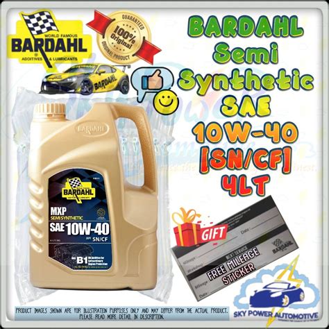 Bardahl Mxp Semi Synthetic Superior Petrol Engine Oil Sae W W