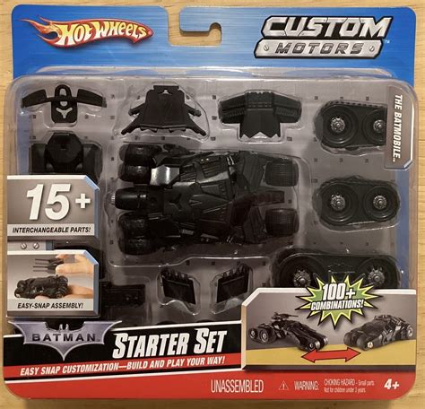 Hot Wheels Custom Motors Batman The Batmobile Starter Set Unopened