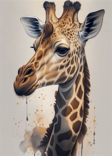 Aquarell Giraffe