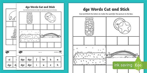 Dge Sound Cut And Stick Worksheet Profesor Hizo Twinkl