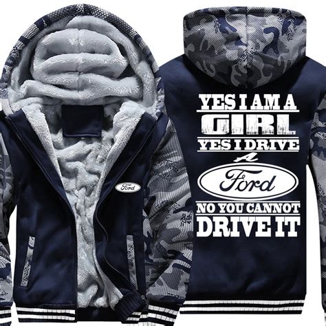 Superwarm Yes I M Girl Yes I Drive A Ford Jackets With FREE SHIPPING