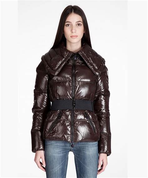 Moncler Aliso Designer Womens Down Jackets With Belt Coffee Only 226