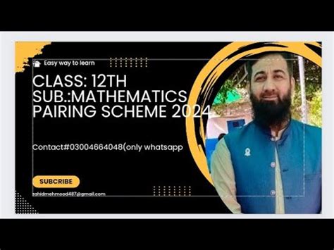 Class Nd Year Math Pairing Scheme Youtube