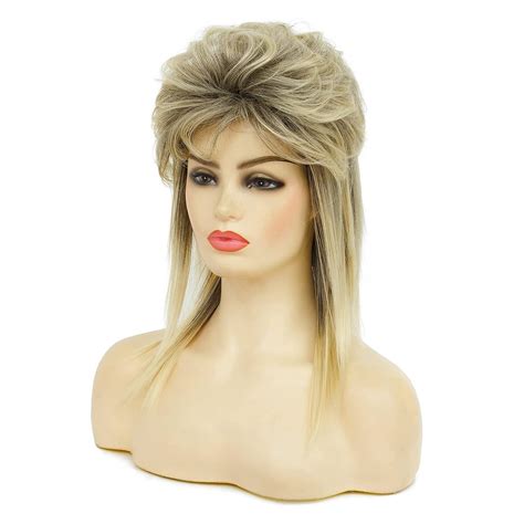 Swiking Mullet Wig For Women Curly Soft Heat Resistant 80s Rocker Cosplay Hair Shoulder