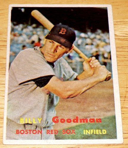 Topps Baseball Set Billy Goodman Boston Red Sox Vg Boston