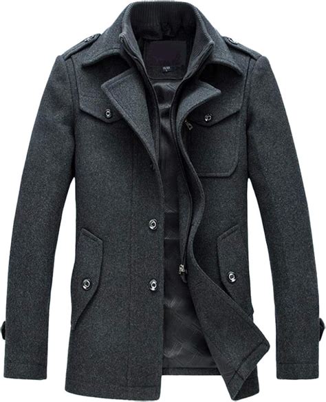 W L Chaqueta De Invierno Para Hombre Abrigo Abrigo Abrigo Entallado