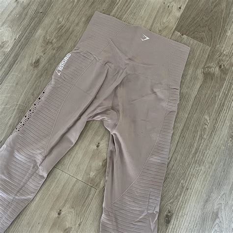 Gymshark Nude Gym Leggings Size Xs Depop