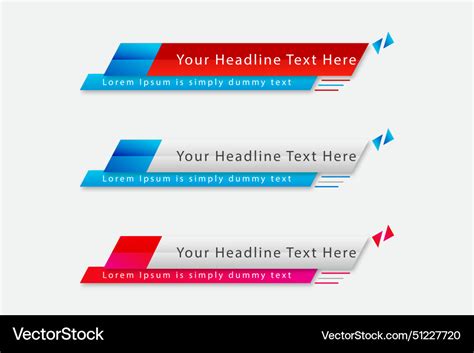 Stylish Gradient Lower Third Design Royalty Free Vector