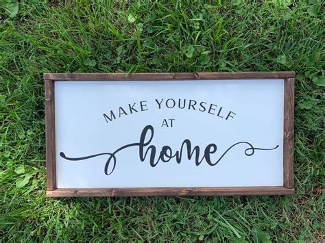 Make Yourself At Home Home Decor Housewarming Gift Etsy House