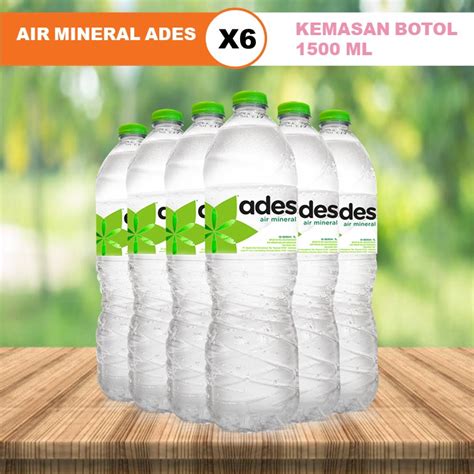 Jual AIR MINERAL ADES 1 5 LT ISI 6 BOTOL Shopee Indonesia