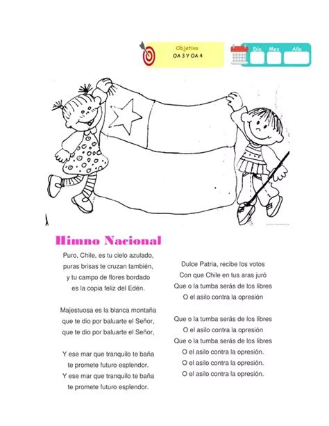 Letra Himno Nacional Letra Himno Nacional Himno Nacional Objetivos