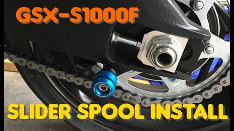 GSX S1000F Spool Install How To Install Swingarm Spool On GSX S1000F