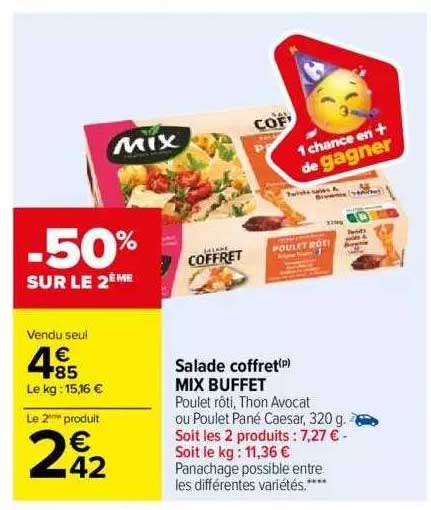 Promo Salade Coffret Mix Buffet Chez Carrefour Icatalogue Fr