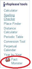 Accessing Fact Monster - Fact Monster