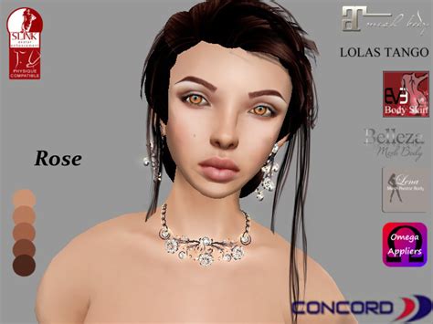 Second Life Marketplace Concord Rose Skins And Mod Shape 5 Tones