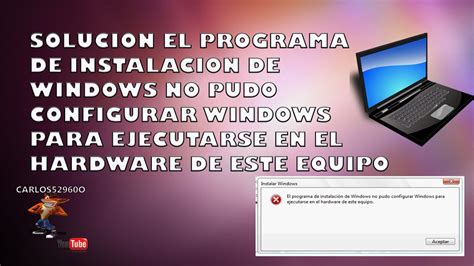 Solucion El Programa De Instalación De Windows No Pudo Configurar