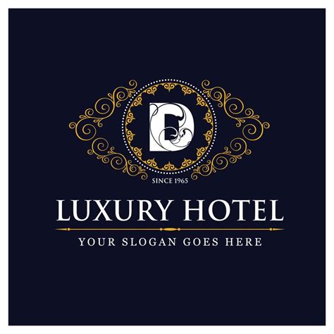 Luxury hotel design with logo and typography vector 13365837 Vector Art ...