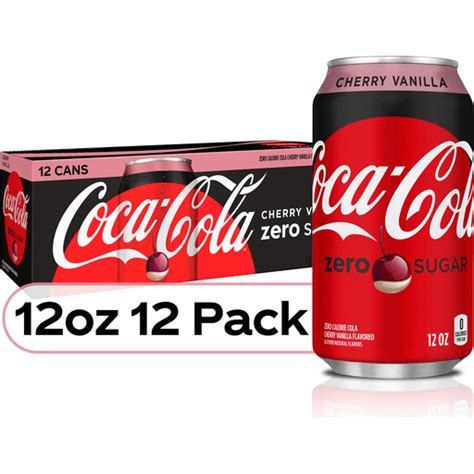 Coca Cola Cherry Vanilla Zero Sugar Fridge Pack Cans Fl Oz Pack