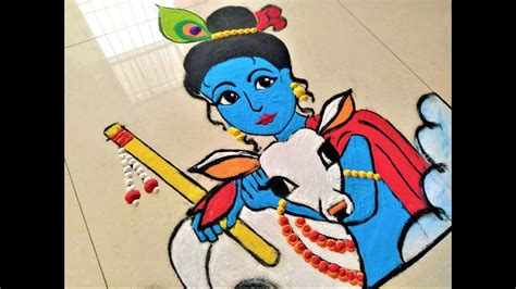 Top 999 Krishna Rangoli Images Amazing Collection Krishna Rangoli