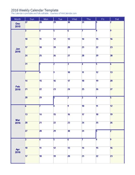 Weekly Calendar Template Create And Organize Your Weekly Schedule