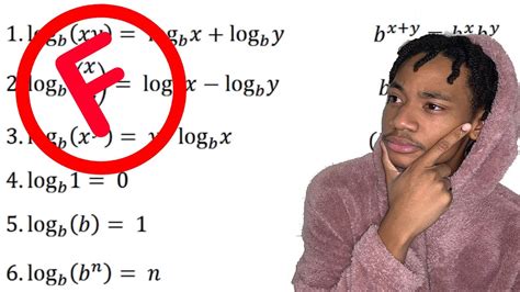 Cs Major Who Sucks At Math Teaches You Properties Of Logarithms Why Is Math So Hard Youtube