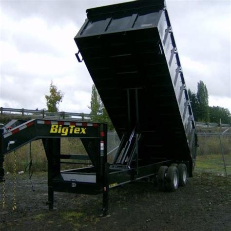 Big Tex Du X Gvw Gooseneck Dump Trailer With Ramps