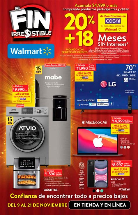 Walmart Buen Fin Irresistible 2023: Folleto del 9 al 21 de noviembre