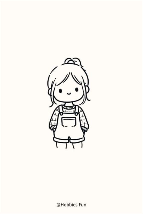 👧how To Draw A Girl Step By Step Cute Girl Drawing Easy Cute Little