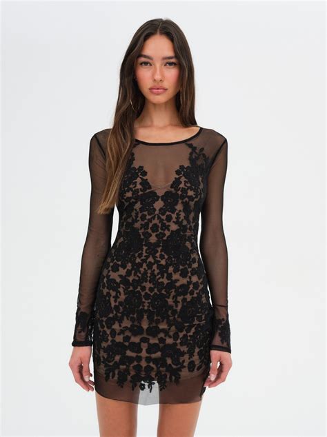 Luau Mini Dress — Black | For Love & Lemons