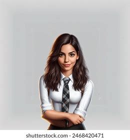 Gorgeous Mischievous Brunette Her Early S AI Generated Image Shutterstock