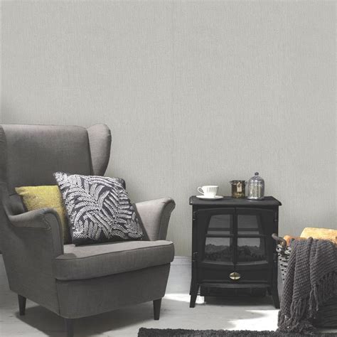 Loretta Texture Grey Holden Opus Luxury Vinyl Wallpaper Grey